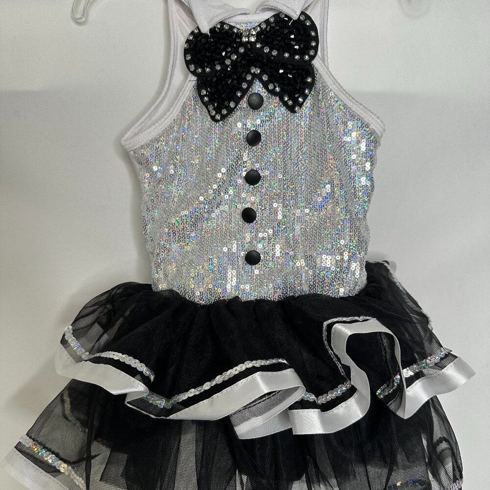 Silver Sequin Collared Tutu